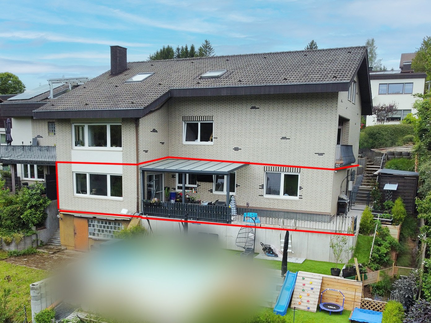 Wohnung markiert