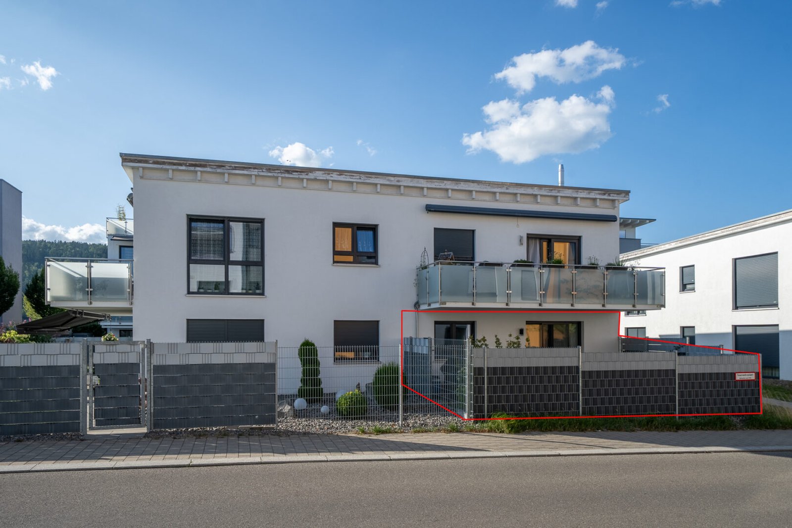 Wohnung markiert