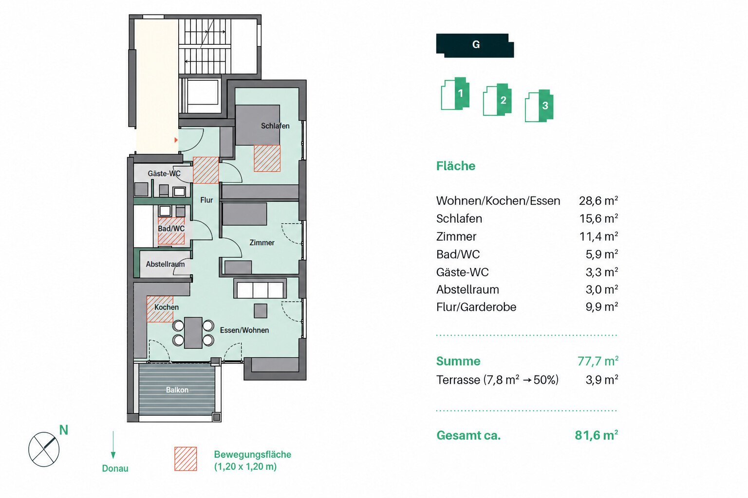 grundriss-3-skizze-1 & 2 Etage  3 Zimmer