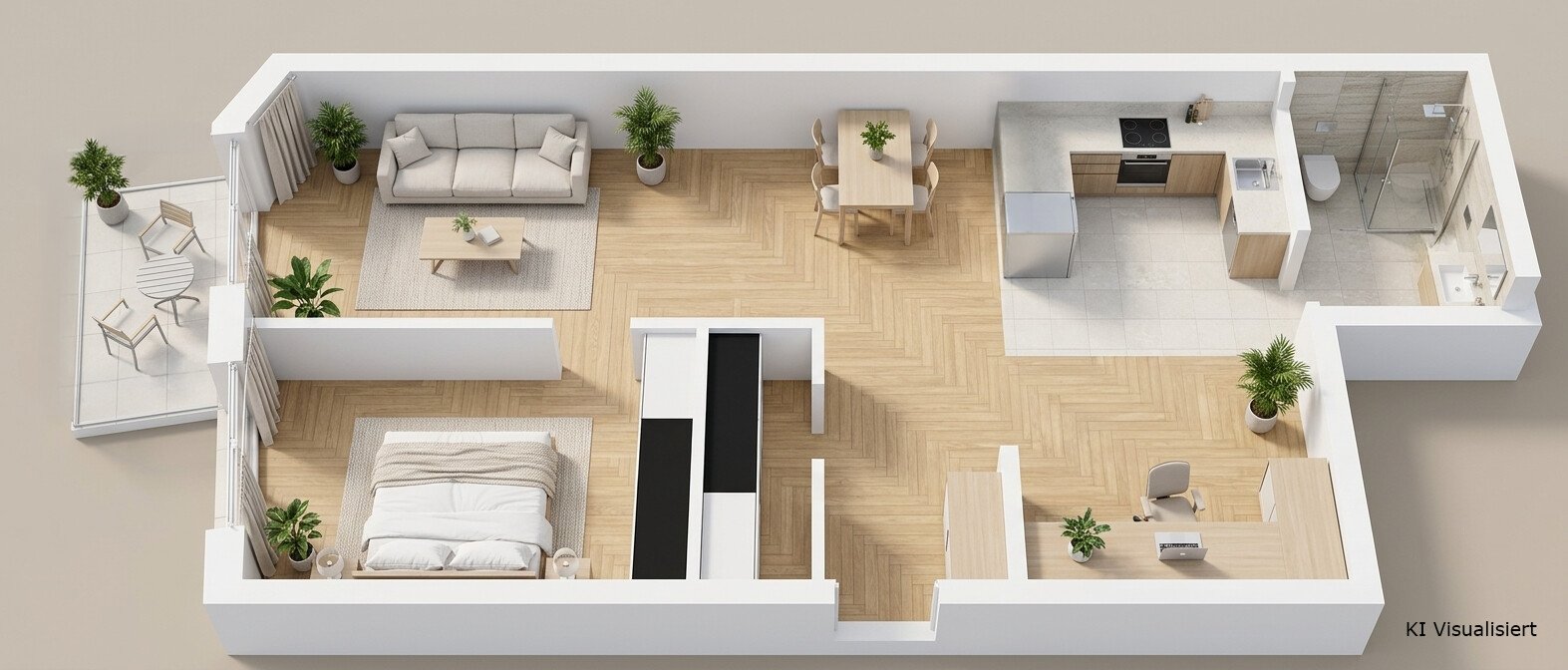 3D Grundriss visualisiert